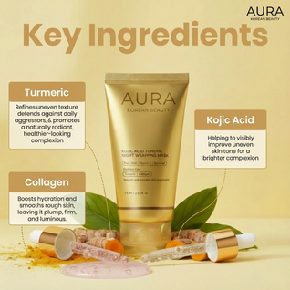 Kojic Acid Turmeric- PDRN Collagen Caffeine Wrapping Mask DUO